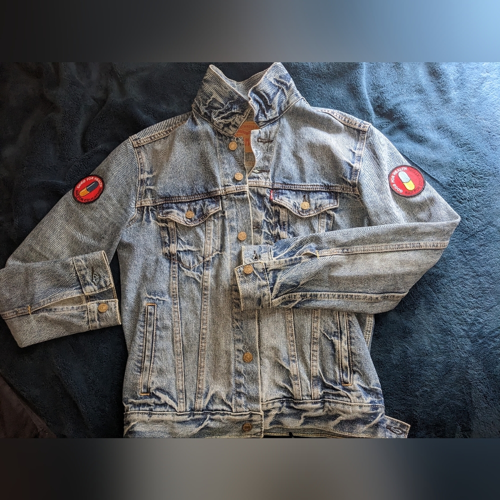 Levi's Custom Akira Blue Denim Trucker Jacket